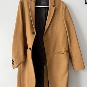ZARA size m Men's Tan Overcoat